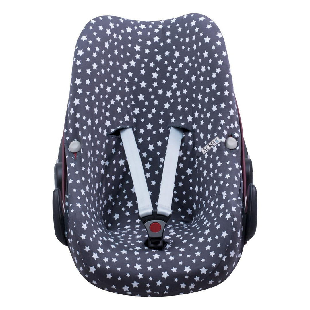 JYOKO KIDS Baumwollbezug für Autositz kompatibel mit Pebble Maxi Cosi, Bebe Confort (Winter Sky) Win