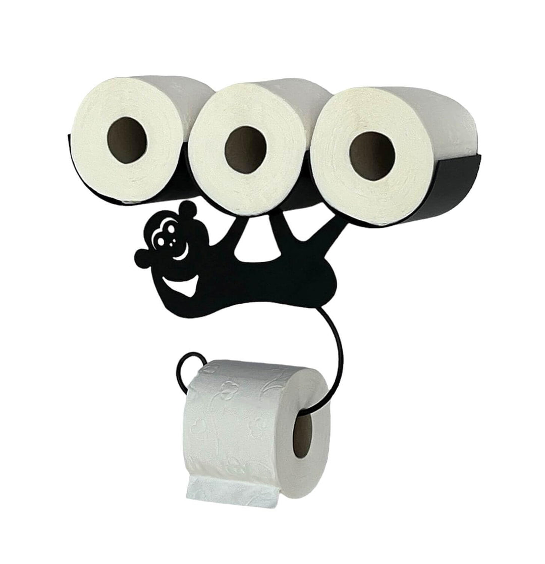 DanDiBo Toilettenpapierhalter Schwarz Matt Wand Metall AFFE Klopapierhalter Toilettenrollenhalter WC