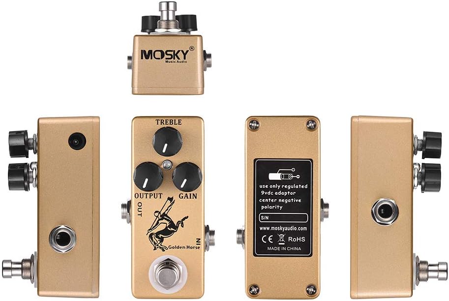 Mosky GOLDEN HORSE - Overdrive-Pedal basierend auf Klon Centaur, Gold