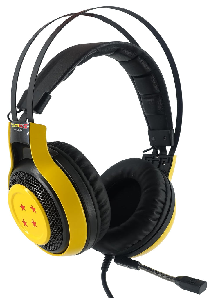 TEKNOFUN Dragon Ball Z Gaming Kopfhörer mit Mikrofon, Gelb
