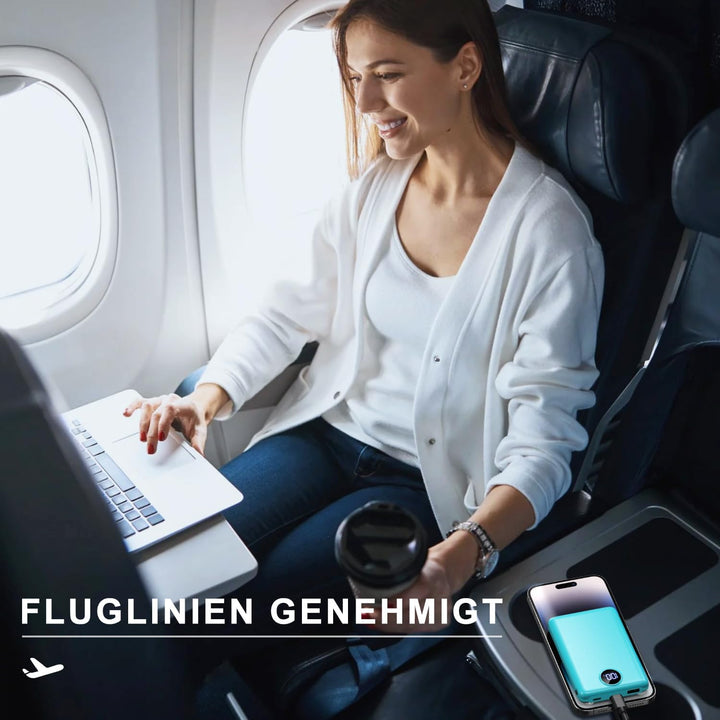 Power Bank, 22,5W Mini Powerbank 15000mAh mit USB-C Input & Output, PD 3.0 QC 3.0 Externe Handyakkus