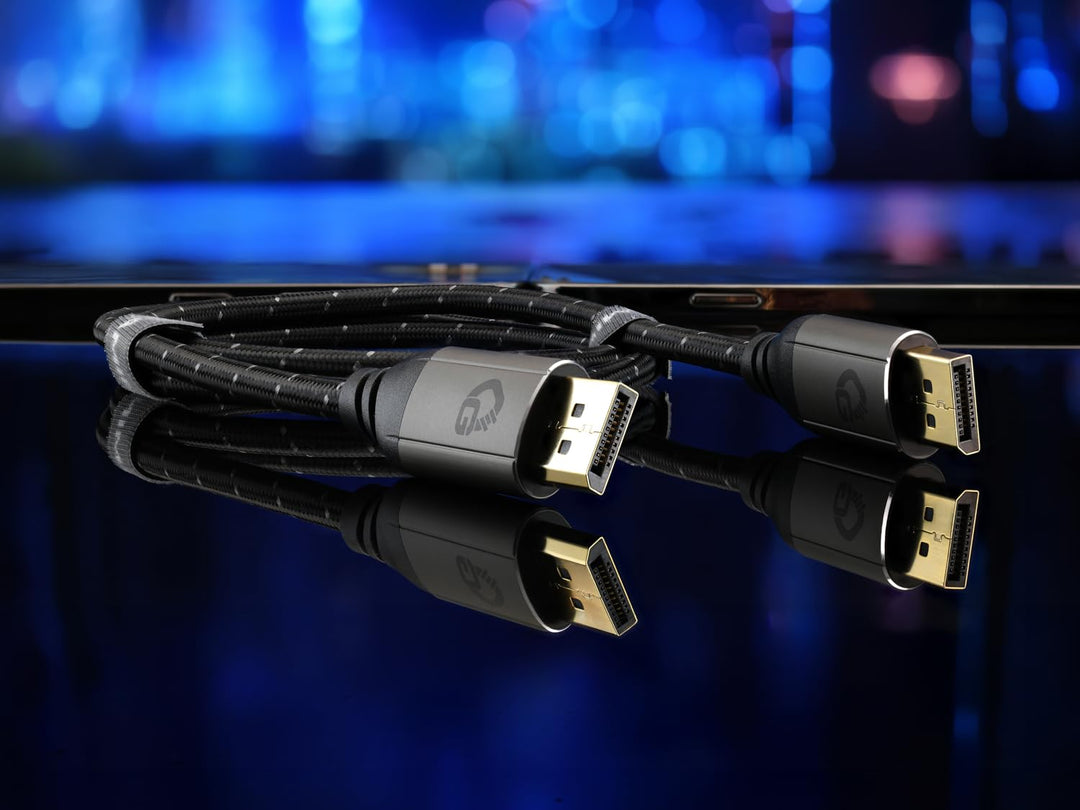 DisplayPort 2.1 Kabel 1,5m - 80 Gbit/s UHBR20, 8K 240Hz, 4K 540Hz, HDR10, FreeSync, G-Sync, DSC, für