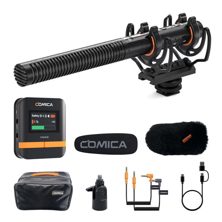 comica VM40 32Bit Kabellos-Richtmikrofon mit 32G Onboard-Aufzeichnung, Kamera-Mikrofon mit 48kHz/32B