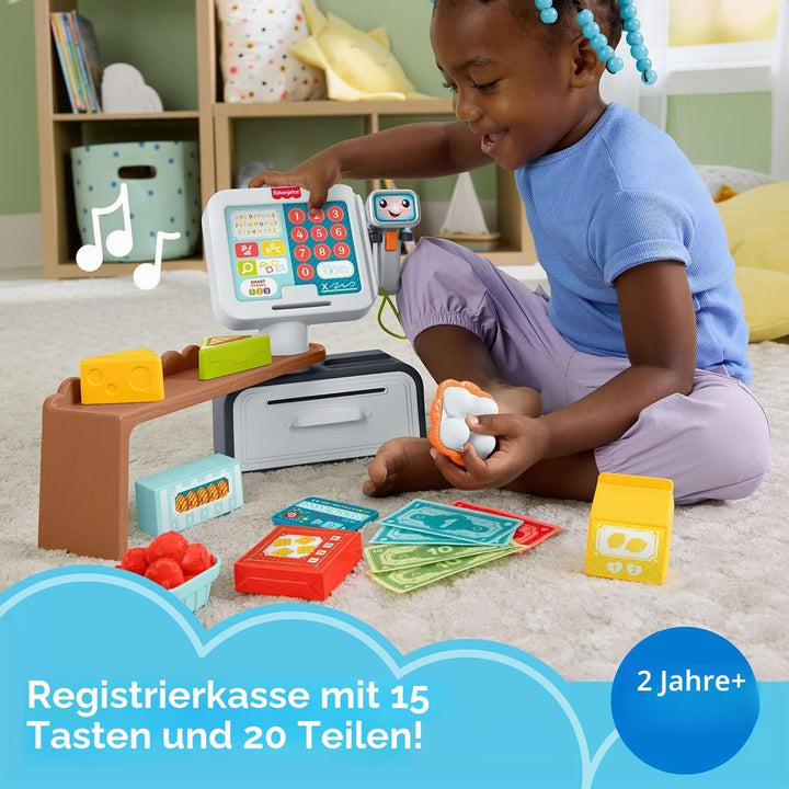 Fisher-Price - Kassenrekorder, Lernset mit über 150 Liedern, Sounds und Sätzen, 20 Zubehörteile, ita