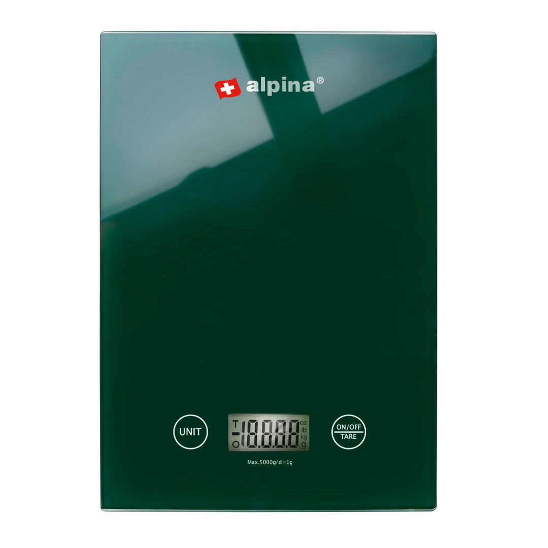 alpina Küchenwaage Digital - Küchenwage in g, lb, oz und ml - Präzision Wage mit Tara-Funktion - Küc