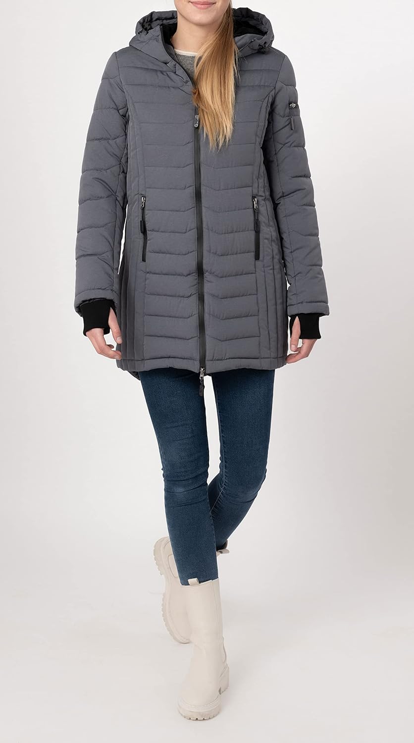 Sublevel Damen Übergangs Frühlings Jacke Outdoorjacke mit Kapuze sportlicher Damen Mädchen Parka S M
