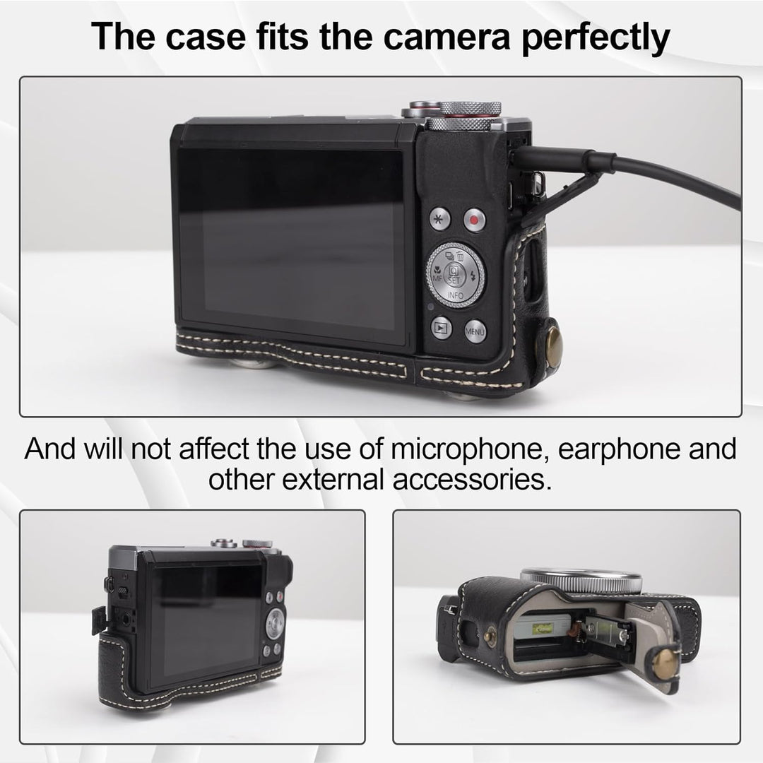Rieibi G7 X G7X II G7X III Hülle, Vintage Leder Kameratasche für Canon PowerShot G7X G7X Mark II G7X