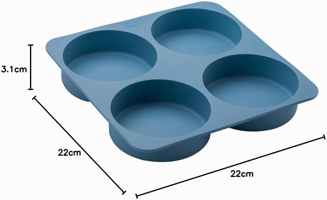 Lurch Flexi Starter Burger Bun Silikonbackform – Perfekte Burger Buns selbst backen, Burger Bun