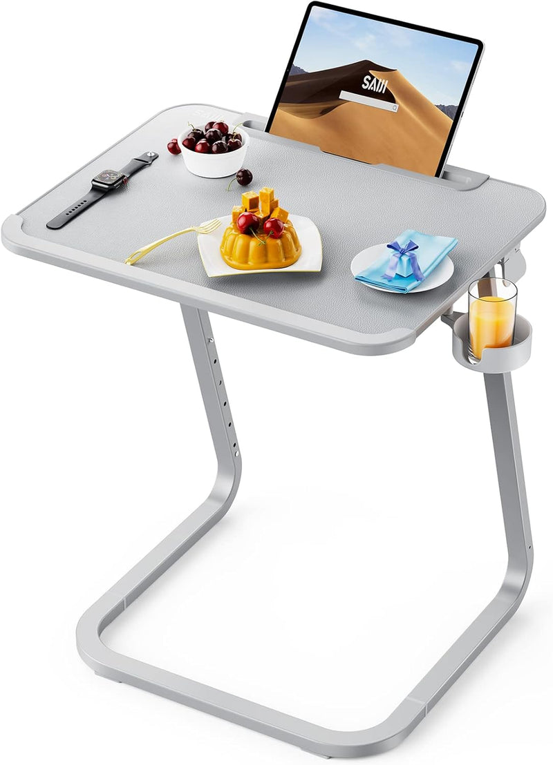 SAIJI Beistelltisch, Doppelnutzung betttablett Laptoptisch, Couchtisch, Stabilere Beistelltisch c Fo