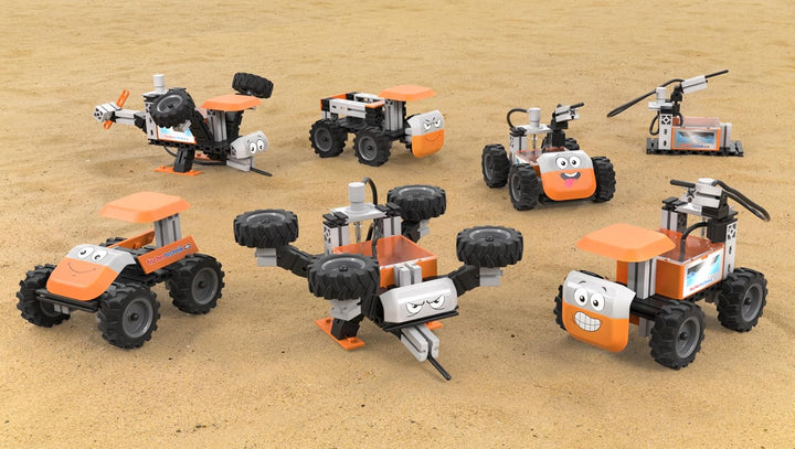 fischertechnik Junior Pro 576100 – Konstruktionsspielzeug für Kinder, Baukasten mit 7 Modellen inkl.