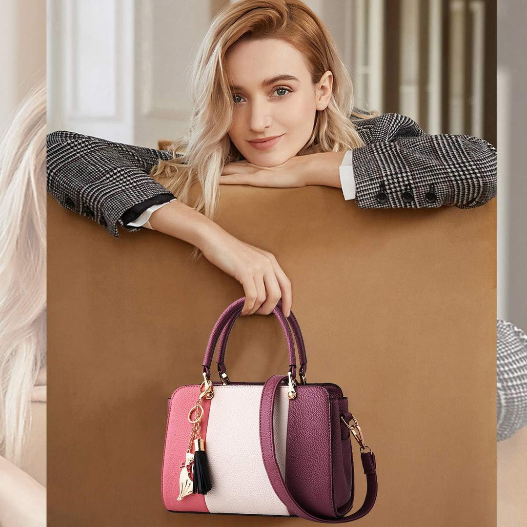 NICOLE &amp; DORIS Damen Handtaschen Quasten Taschen Reissverschluss Schultertaschen Einkaufstasche Umhä