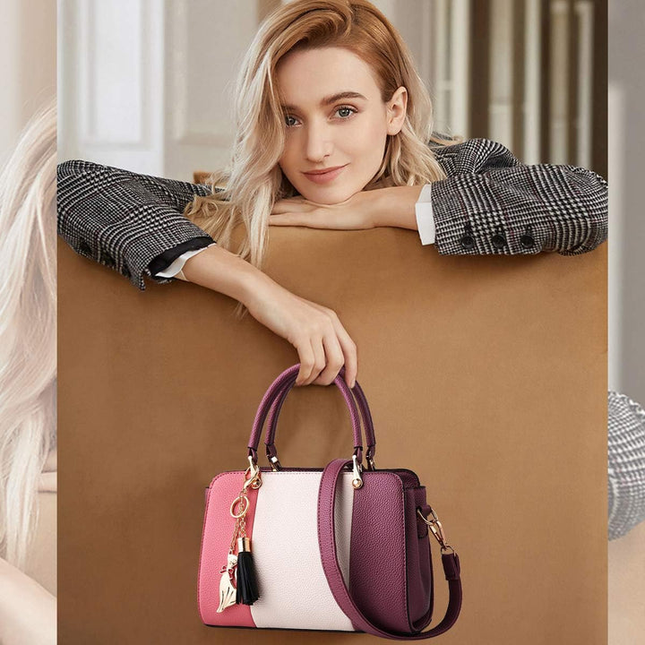 NICOLE &amp; DORIS Damen Handtaschen Quasten Taschen Reissverschluss Schultertaschen Einkaufstasche Umhä