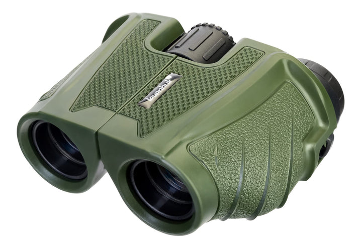 Levenhuk Travel 10x25 Kompaktes, Leichtes 10x-Fernglas für Wanderungen und Fussballspiele, Farbe Grü