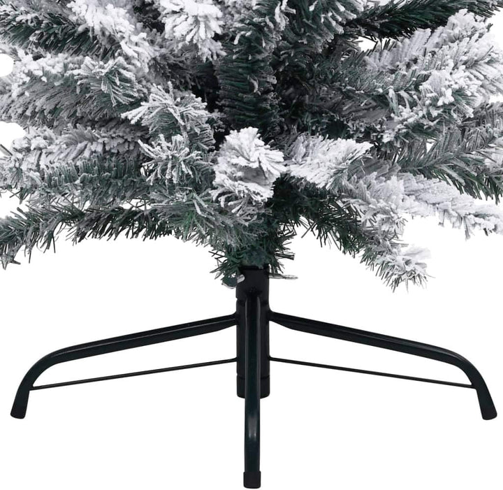 vidaXL Schlanker Künstlicher Weihnachtsbaum Beschneit Christbaum Tannenbaum Dekobaum Kunstbaum Weihn