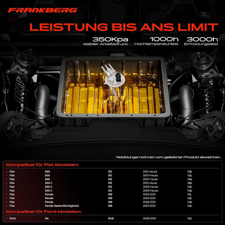 Kraftstoffpumpe Benzinpumpe für 500/500 C 312 Panda 169 KA RU8 0.9L-1.4L Benzin 2003-Heute 46798695