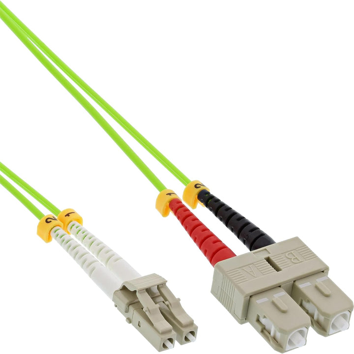 InLine 88638Q LWL Duplex Kabel, LC/SC, 50/125µm, OM5, 25m