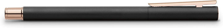 Faber-Castell 343100 - Füller Neo Slim Metall, Federbreite M, schwarz mit rosegold Federbreite M sch