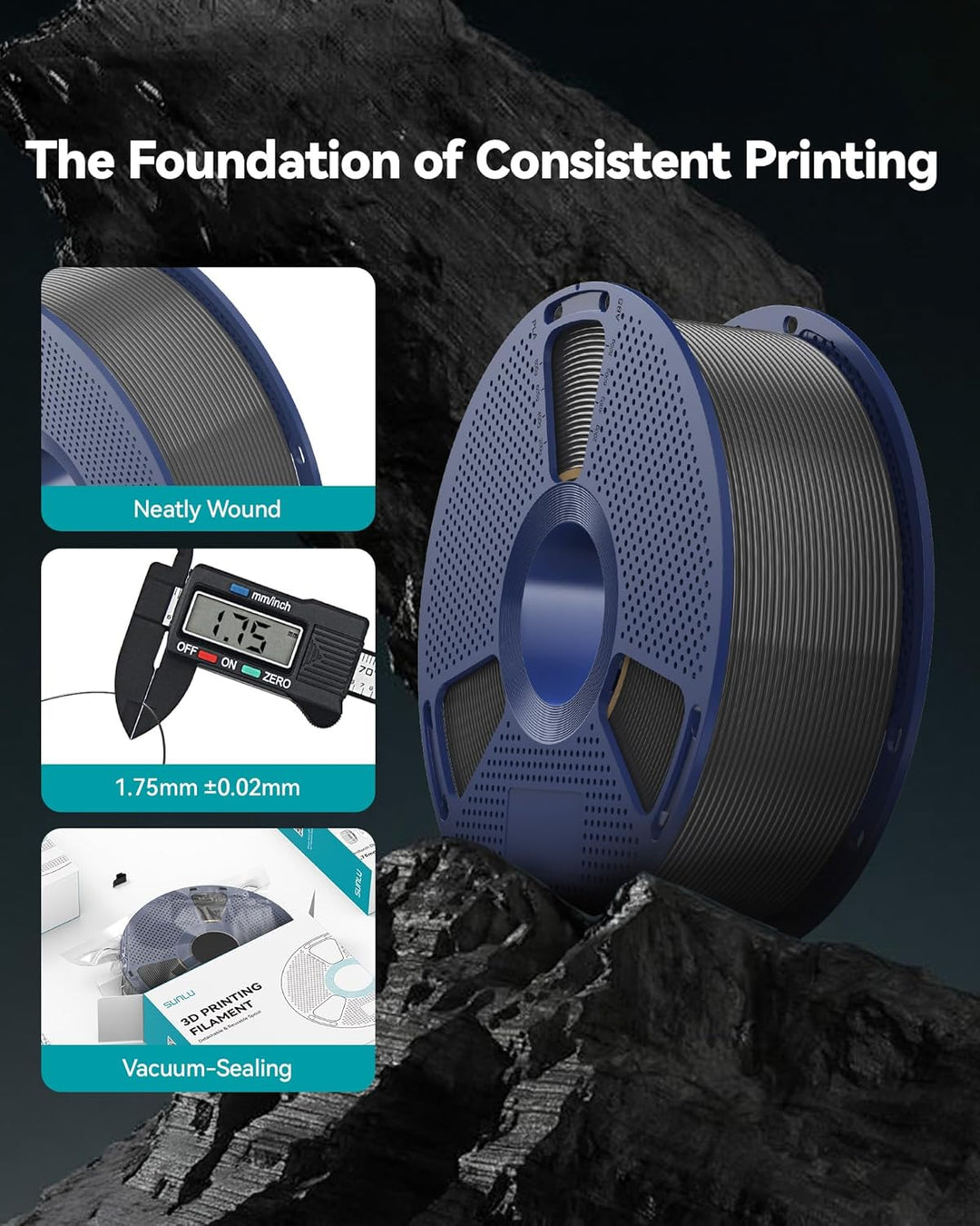 SUNLU PETG Filament 1.75 mm, Hochfestes 3D Drucker Filament PETG, Unübertroffene Haltbarkeit und Fle