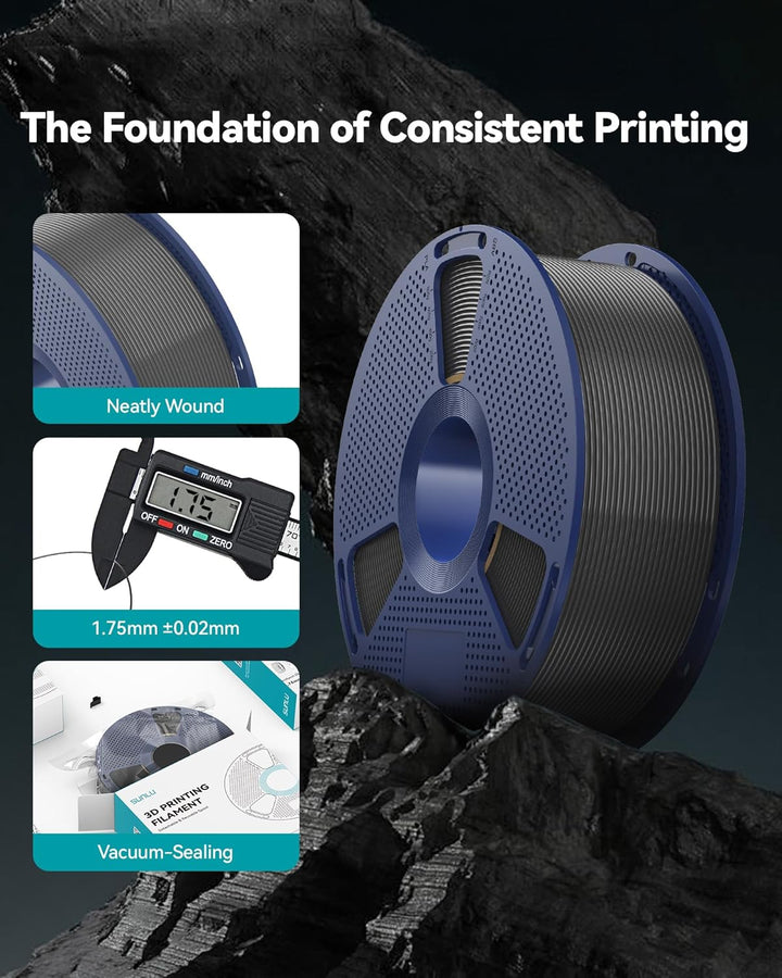SUNLU PETG Filament 1.75 mm, Hochfestes 3D Drucker Filament PETG, Unübertroffene Haltbarkeit und Fle