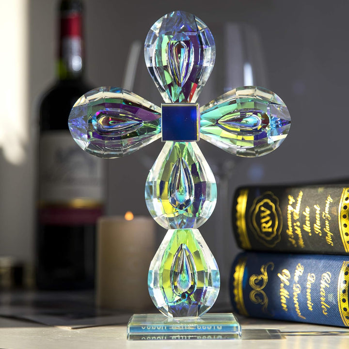 QFkris Traditionelle Kreuz-Figur, Kristall, stehend, 20,3 cm hoch, Glas, (bunt) Bunt 2, Bunt 2