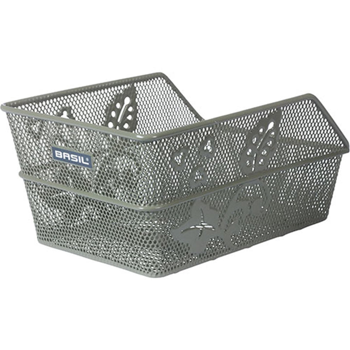 Basil Cento Flower Kinder-Fahrradkorb – Hinterrad – Fest Montierbar – 31×21×9 cm – Stabiler Stahlkor
