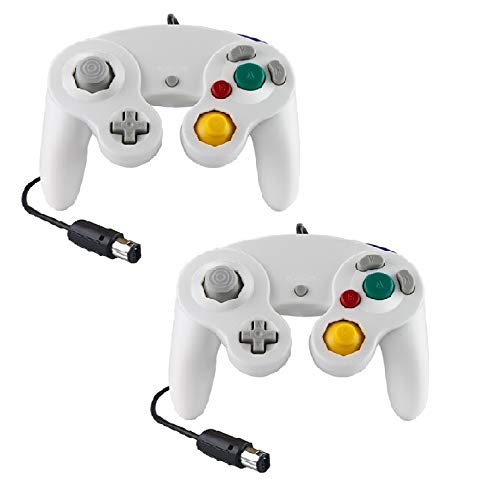 Controller Für Game Cube Weiss und Switch kabelgebunden Gamepad Joypad (Weiss), Weiss