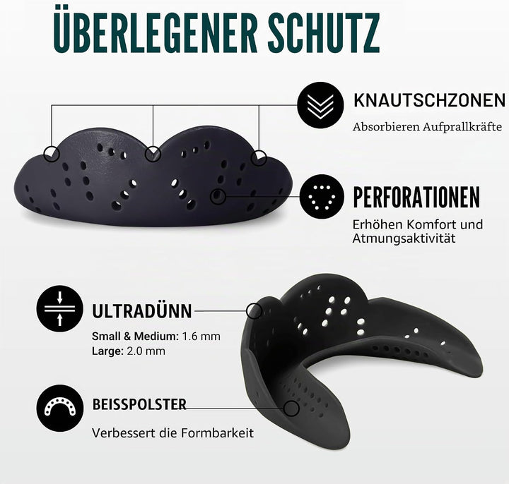 SISU Erwachsene Nextgen Aero Zahnschutz S Anthrazit / Schwarz, S Anthrazit / Schwarz