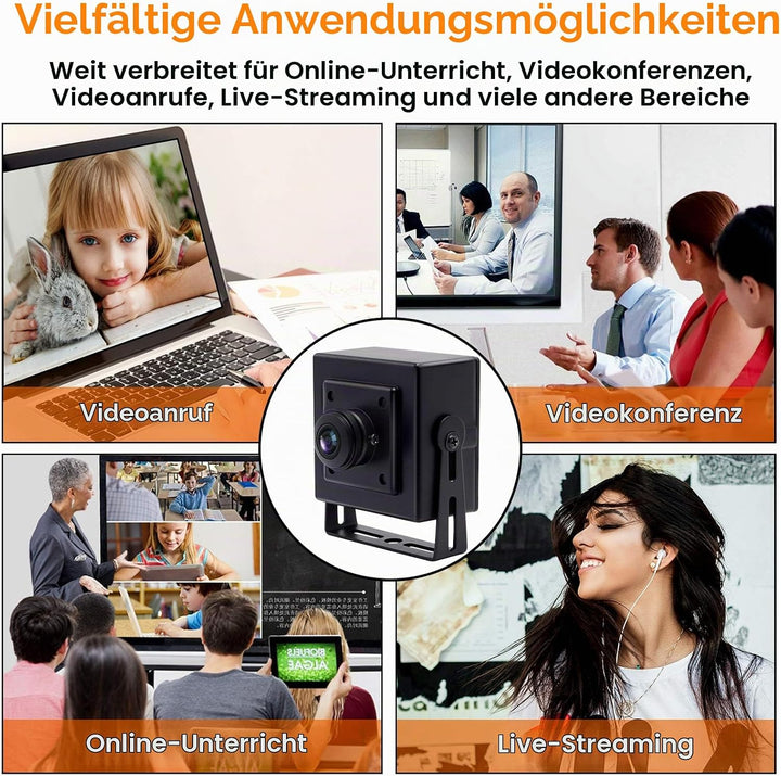 Svpro 8MP USB-Kamera Fisheye 180 Grad UltraweitwinkelWebcam, hochauflösende 3264x2448 USB-Kamera mit