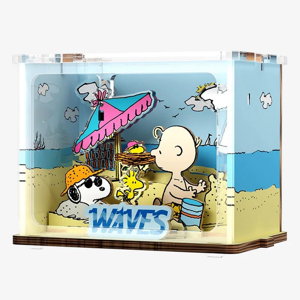 Peanuts Puremind DIY Construction Mini Scene Chilling at the Beach