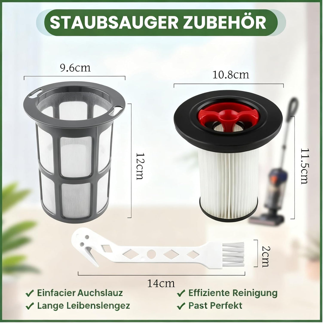 2 Stück Ersatz-HEPA-Filter mit Reinigungsbürste Für Bosch Unlimited Gen2 Serie 8 Staubsauger, Fussel