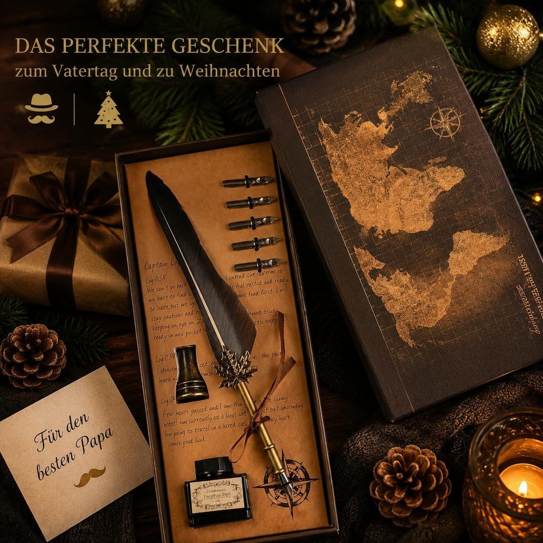 Schreibfeder Kalligraphie Feder, Handgemachte Dip Pen, Vintage Federkiel Dip Quill Pen Writing Ink S