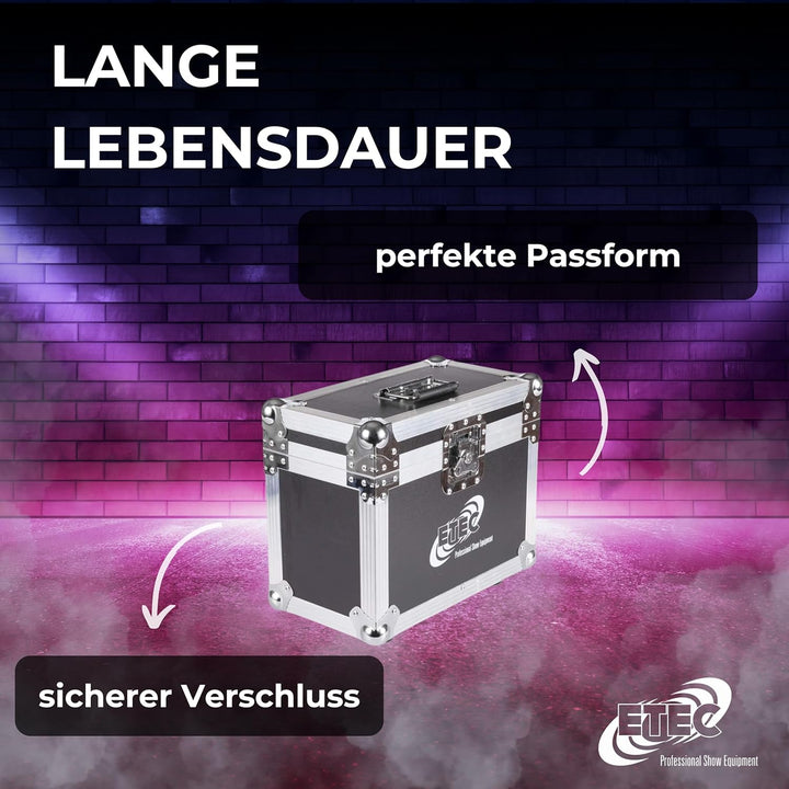 Flightcase passend für zwei ETEC LED Moving Head 7E, ML712 und E30