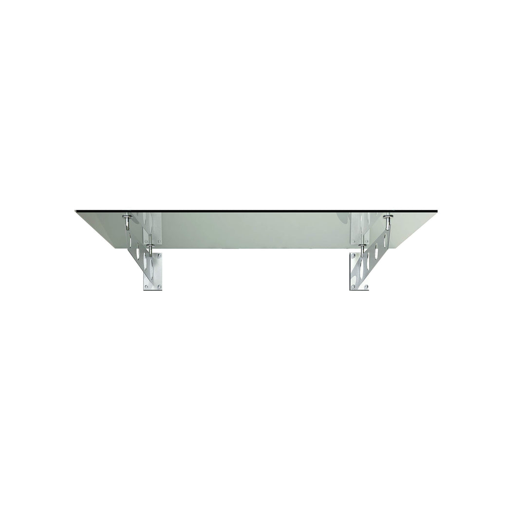 Shop Vordach Glasvordach Türvordach Verbundsicherheitsglas Klarglas VSG Edelstahl (120x90cm (2x S4-H