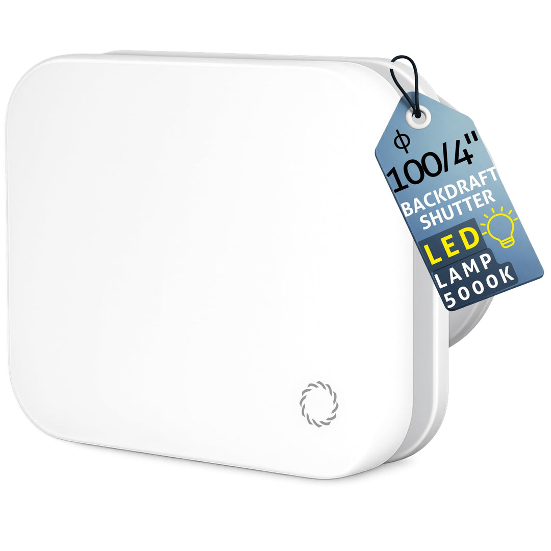 Turbionaire TREND 100 SL Badlüfter mit LED-Frontpanel 7W 5000K, 100 mm Abluftventilator, 33 dB leise