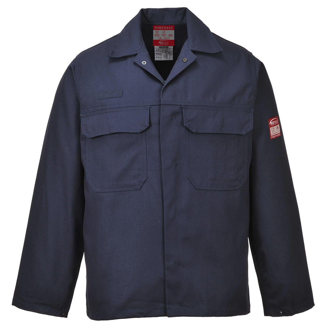 Portwest BIZ2 Herren Flammenresistente Bizweld FR Arbeitsjacke Marine, XS XS marine, XS marine