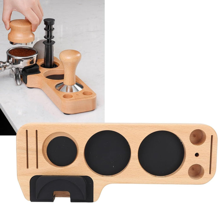 Kaffee-Manipulationsstation, Hölzerner Kaffee-Werkzeug-Organizer, Multifunktionaler Kaffeefilter-Man