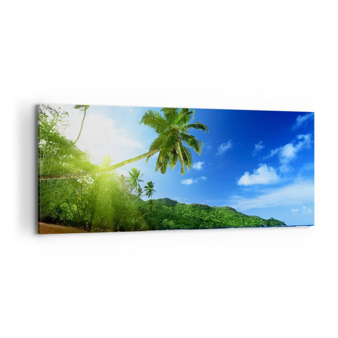 Wandbilder Dekoration Wohnzimmer Baum Dschungel Welle Landschaft Panorama Bilder auf Leinwand 120x50