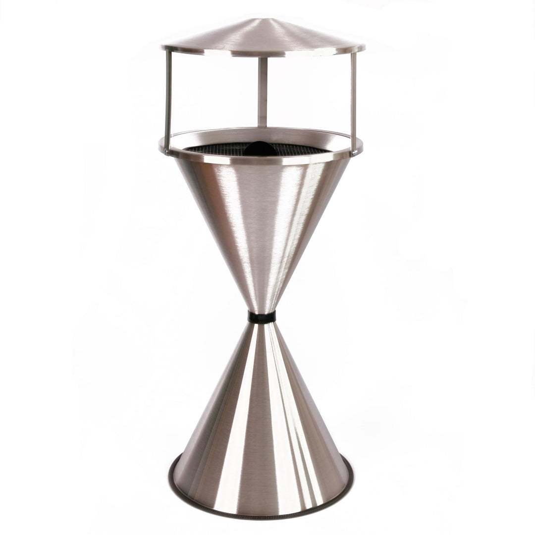 Standaschenbecher Diabola mit Dach 71x40 cm, Edelstahl, Marke: Szagato, Made in Germany (Ascher, Sta
