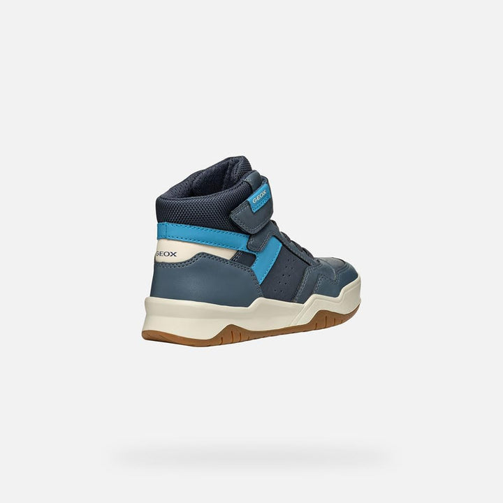 Geox Jungen J Perth Boy F Sneaker, Blau A