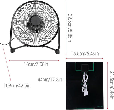 Tbest solar ventilator, Solar Ventilator Fan Lüfter Solar Panel Powered Fan 5,2 W 6 V Tragbare Mini