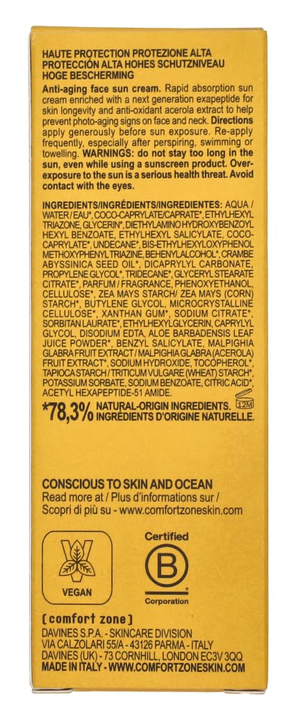 Comfort Zone, Sun Soul Face Cream SPF30, 60 ml.