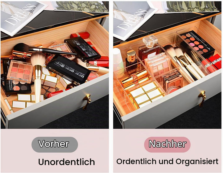 JessLab Schubladen Organizer, Acryl Make-up Organizer Kosmetik Aufbewahrung Schmuck Display für Schr