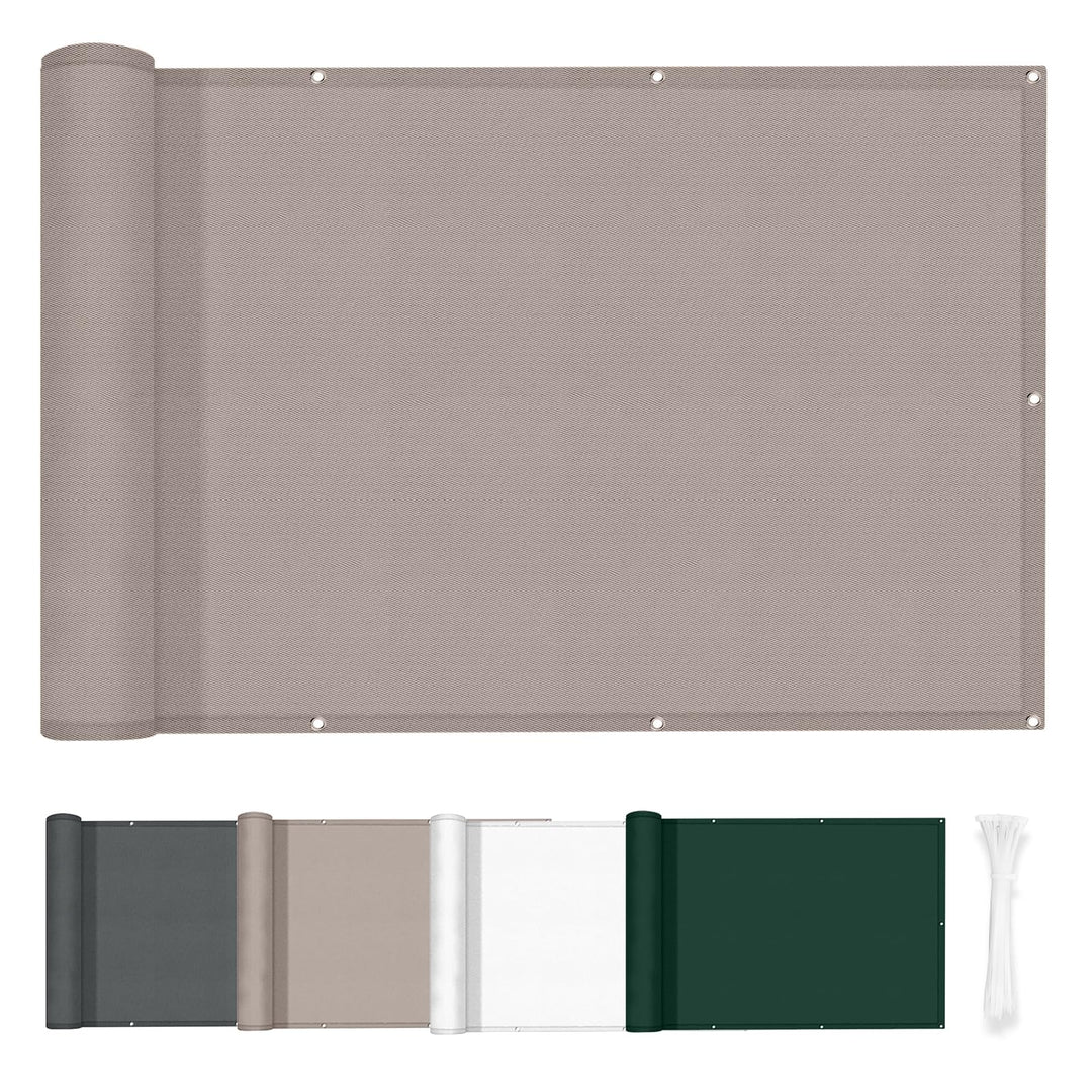 HENG FENG Balkon Sichtschutz 90x500cm,PES Wetterfest Balkonverkleidung,95% UV-Schutz Balkonverkleidu