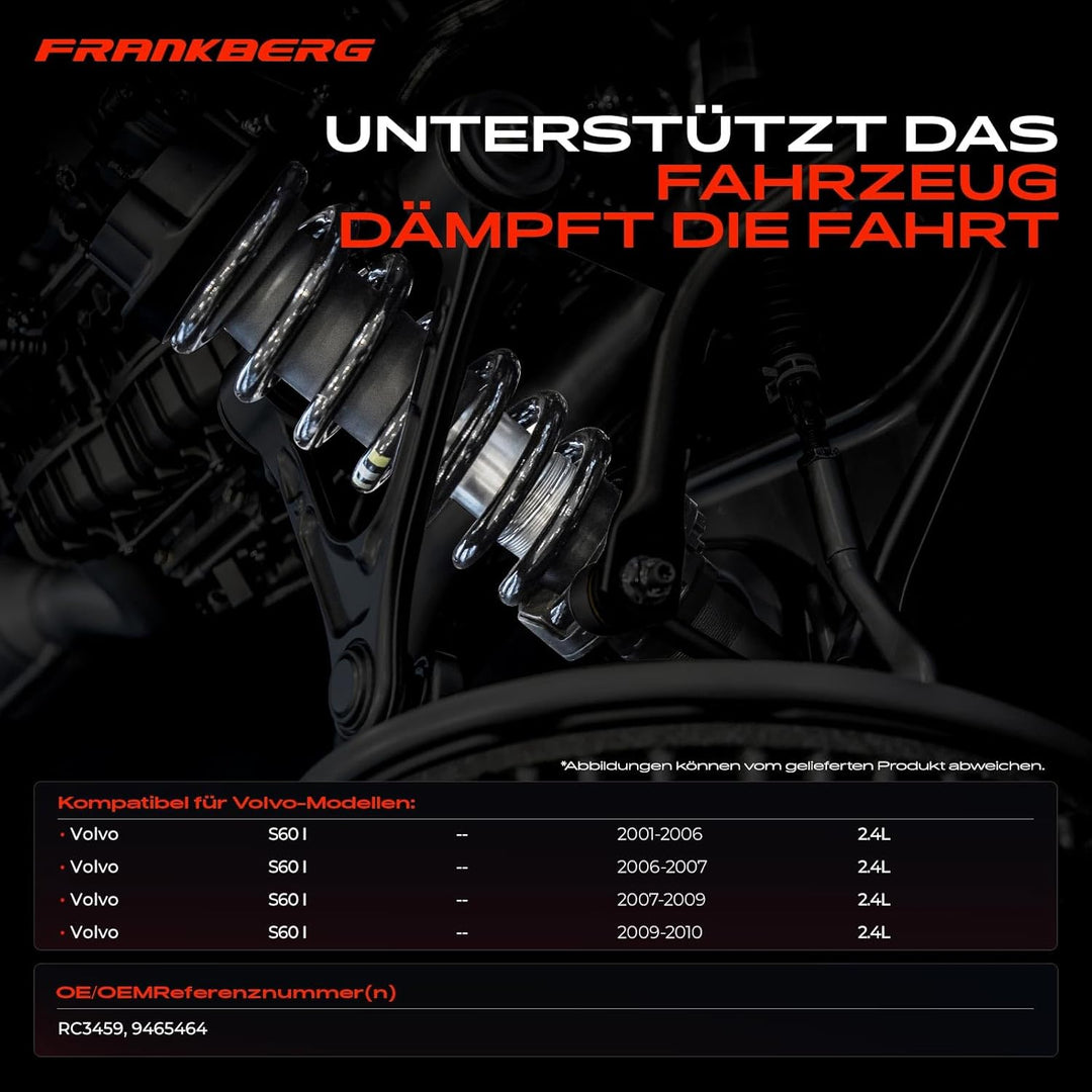 Frankberg 2x Federn Fahrwerksfeder Vorderachse Kompatibel mit S60 I 2.4L Limousine 2001-2010 Replace