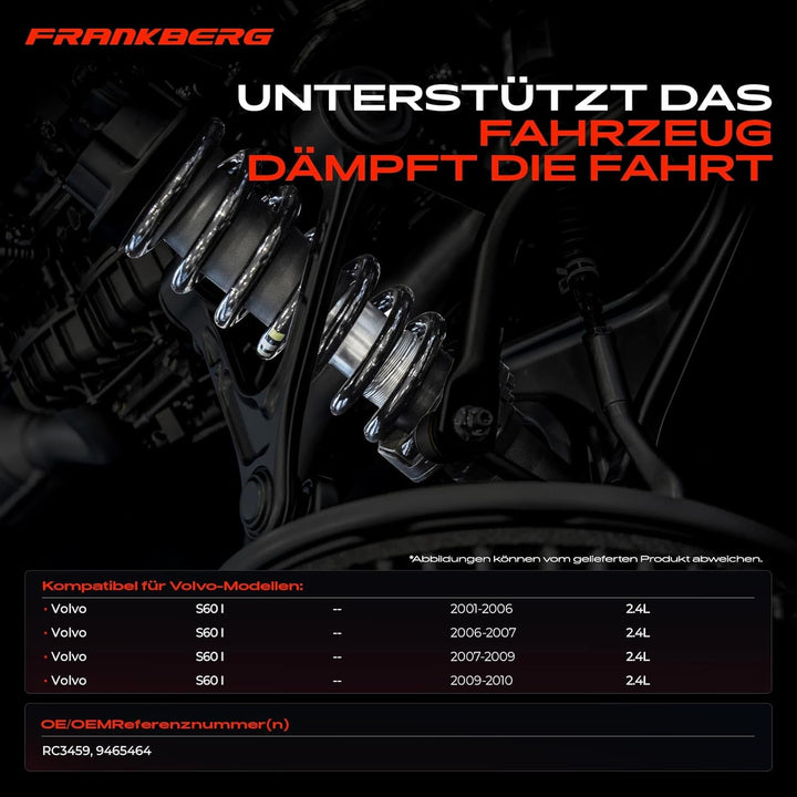 Frankberg 2x Federn Fahrwerksfeder Vorderachse Kompatibel mit S60 I 2.4L Limousine 2001-2010 Replace