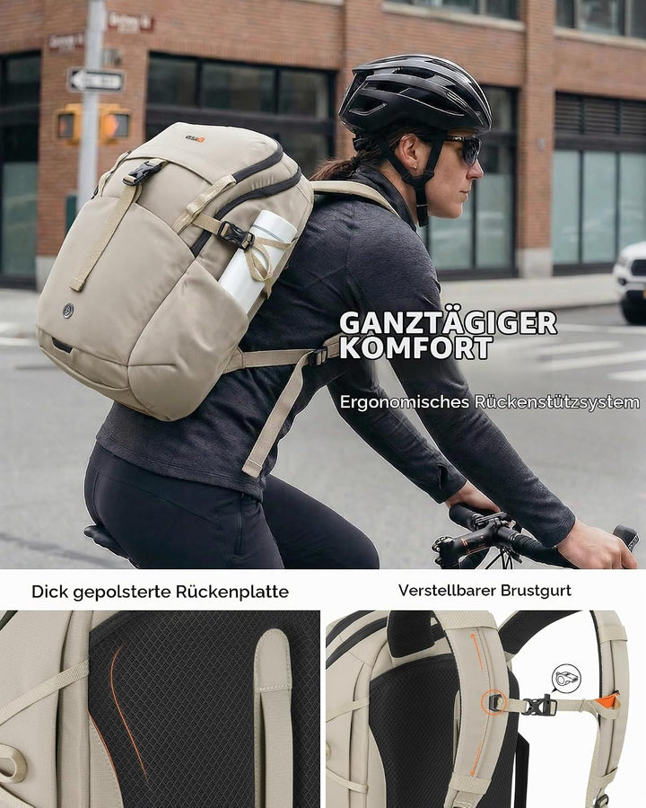 Tolaccea Reiserucksack Handgepäck Flugzeug 30L - Business Rucksack mit 15,6 Zoll Laptopfach, Arbeits