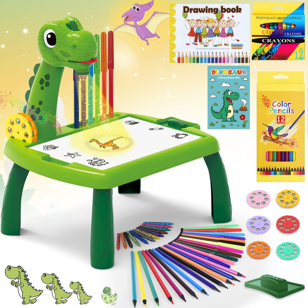 BuzzoXerex Zeichenprojektor für Kinder, Projektion Zeichentafel Kind 48 Stück Malprojektor Kinder Se