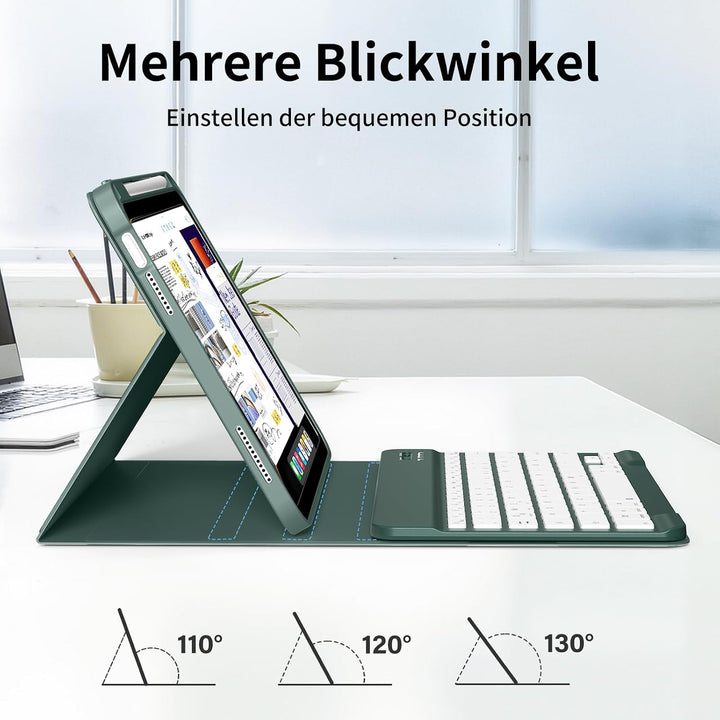 Hülle mit Tastatur für iPad (A16) 11/10 Generation(2025/2022) 11 Zoll/10.9 Soft TPU Rückseite Gehäus