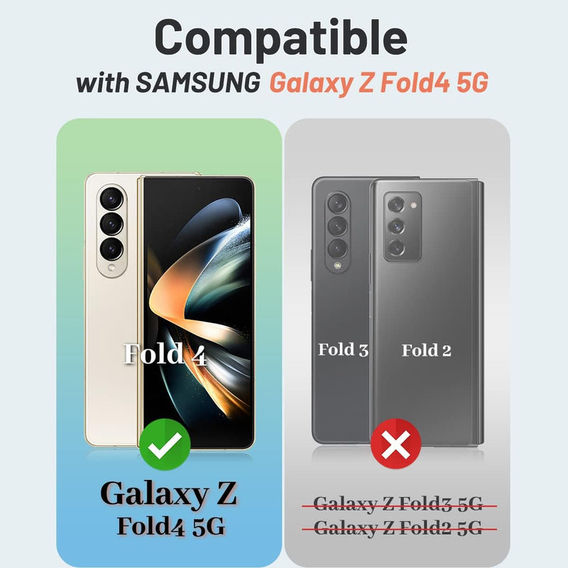 OCASE Hülle Samsung Galaxy Z Fold 4 5G Handyhülle mit [S Pen Halter] [Vorderseite Displayschutz] [Pr