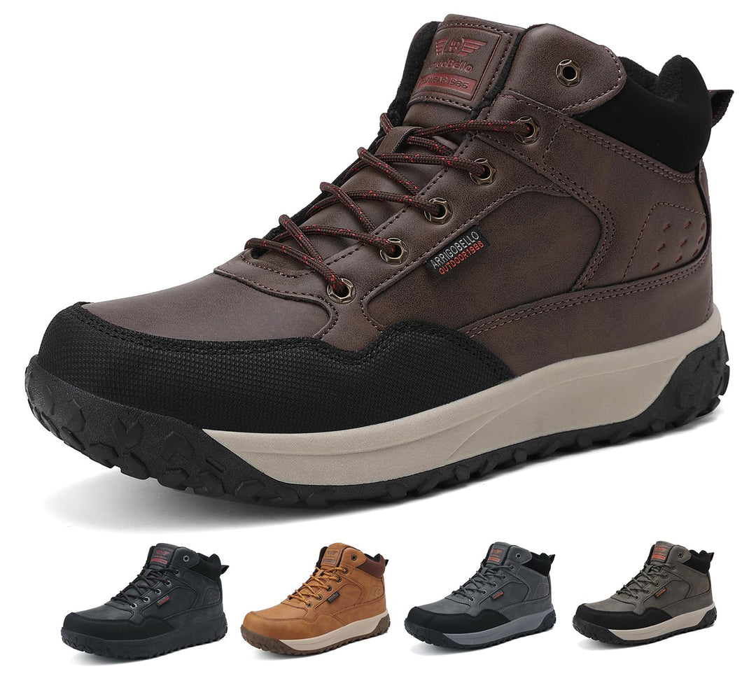 ARRIGO BELLO Winterschuhe Herren Warm Gefüttert Mid Schneestiefel Winterstiefel Rutschfeste Trekking